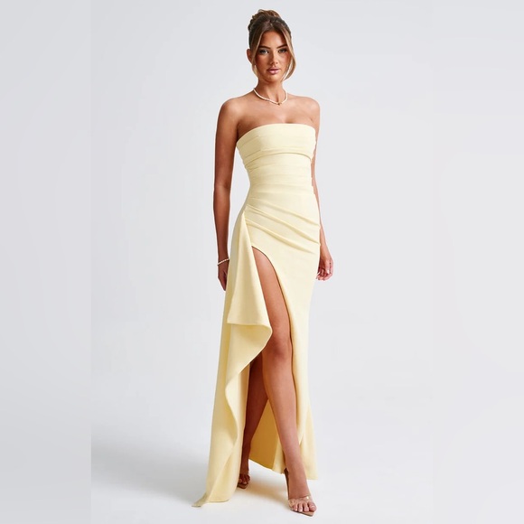 NEW BABYBOO ZAFIRA MAXI DRESS IN LEMON Size XS - Picture 1 of 7